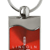 Lincoln MKS Rectangular Wave Key Fob - Red