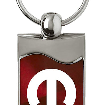 Mopar Rectangular Wave Key Fob - Burgundy