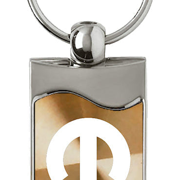 Mopar Rectangular Wave Key Fob - Gold