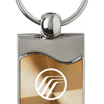 Mercury Rectangular Wave Key Fob - Gold
