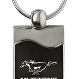 Mustang Rectangular Wave Key Fob - Black