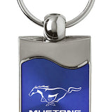 Mustang Rectangular Wave Key Fob - Blue