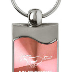 Mustang Rectangular Wave Key Fob - Pink