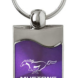 Mustang Rectangular Wave Key Fob - Purple