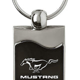 Mustang 5.0 Rectangular Wave Key Fob - Black