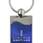 Lincoln Nautilus Rectangular Wave Key Fob - Blue