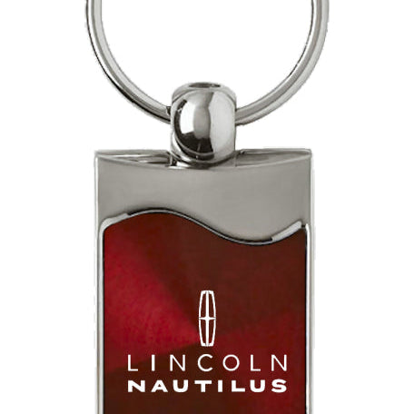 Lincoln Nautilus Rectangular Wave Key Fob - Burgundy