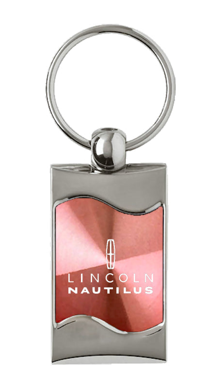 Lincoln Nautilus Rectangular Wave Key Fob - Pink