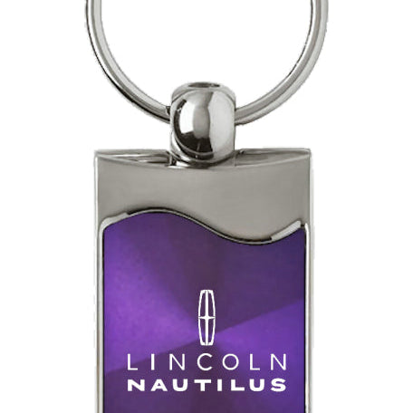 Lincoln Nautilus Rectangular Wave Key Fob - Purple