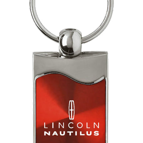 Lincoln Nautilus Rectangular Wave Key Fob - Red