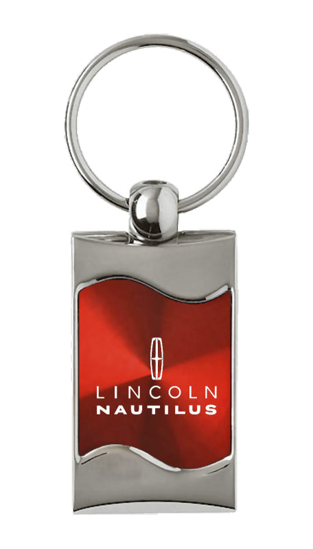 Lincoln Nautilus Rectangular Wave Key Fob - Red