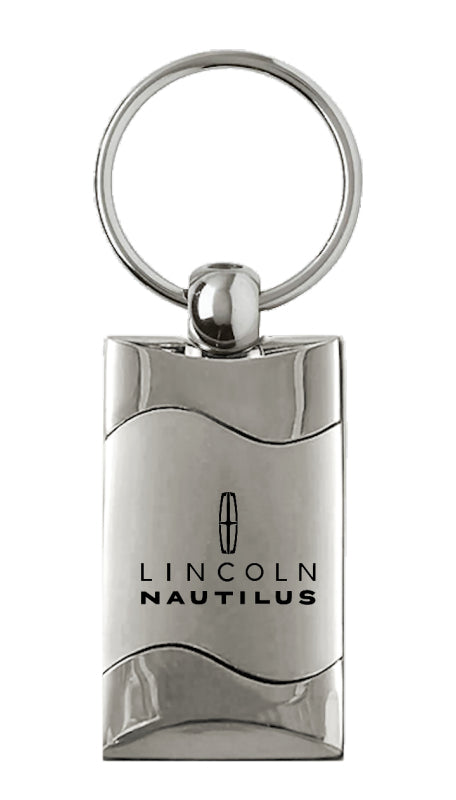 Lincoln Nautilus Rectangular Wave Key Fob - Silver