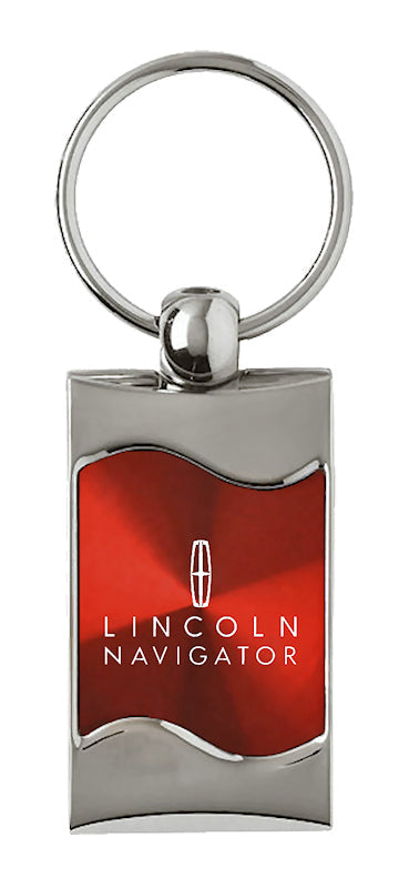 Lincoln Navigator Rectangular Wave Key Fob - Red