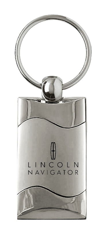 Lincoln Navigator Rectangular Wave Key Fob - Silver