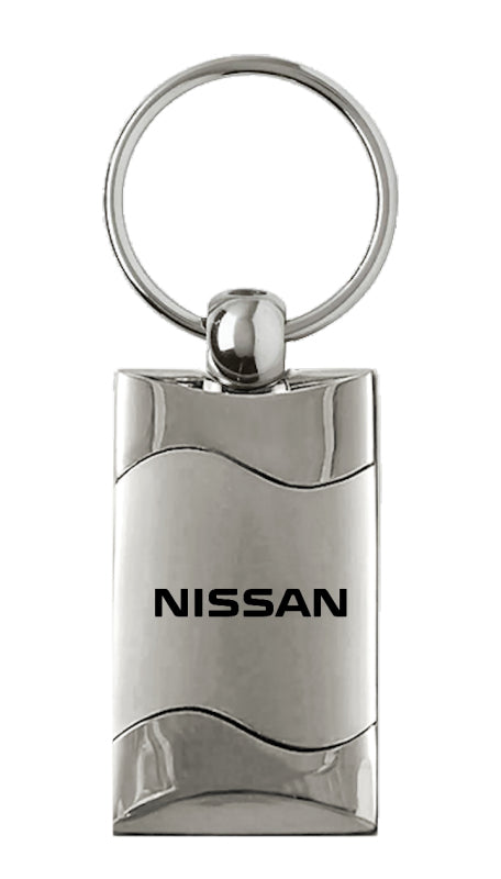 Nissan Rectangular Wave Key Fob - Silver