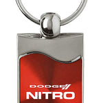 Dodge Nitro Rectangular Wave Key Fob - Red