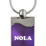 Novelty NOLA Rectangular Wave Key Fob - Purple