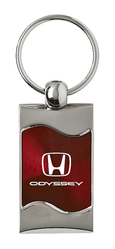 Honda Odyssey Rectangular Wave Key Fob - Burgundy