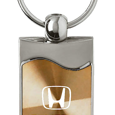 Honda Odyssey Rectangular Wave Key Fob - Gold