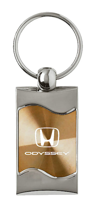 Honda Odyssey Rectangular Wave Key Fob - Gold