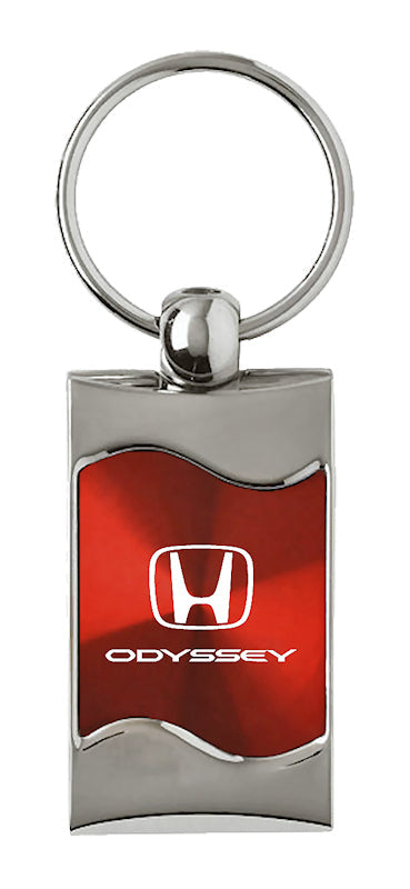 Honda Odyssey Rectangular Wave Key Fob - Red