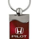 Honda Pilot Rectangular Wave Key Fob - Burgundy