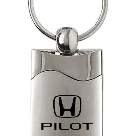 Honda Pilot Rectangular Wave Key Fob - Silver