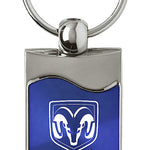 Ram Rectangular Wave Key Fob - Blue