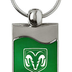 Ram Rectangular Wave Key Fob - Green