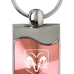 Ram Rectangular Wave Key Fob - Pink