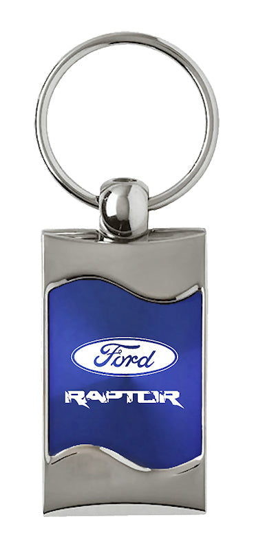 Ford Raptor Rectangular Wave Key Fob - Blue