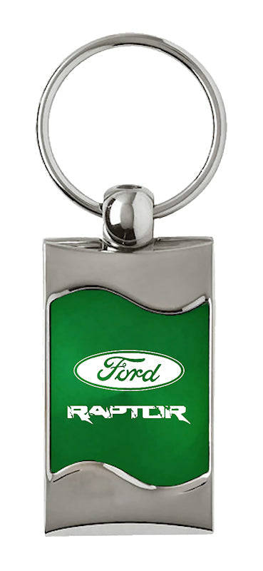Ford Raptor Rectangular Wave Key Fob - Green