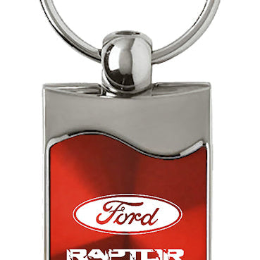 Ford Raptor Rectangular Wave Key Fob - Red