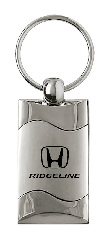 Honda Ridgeline Rectangular Wave Key Fob - Silver