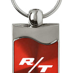 Dodge RT Rectangular Wave Key Fob - Red