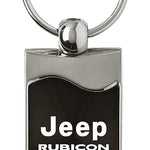 Jeep Rubicon Rectangular Wave Key Fob - Black