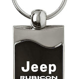 Jeep Rubicon Rectangular Wave Key Fob - Black