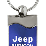 Jeep Rubicon Rectangular Wave Key Fob - Blue