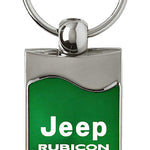 Jeep Rubicon Rectangular Wave Key Fob - Green