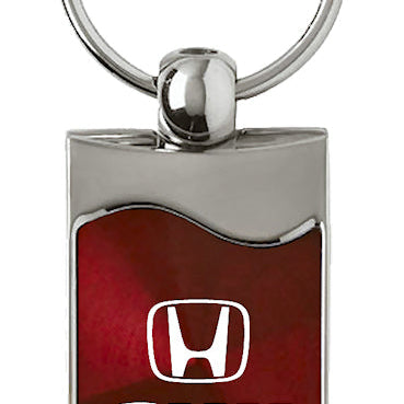 Honda S2000 Rectangular Wave Key Fob - Burgundy