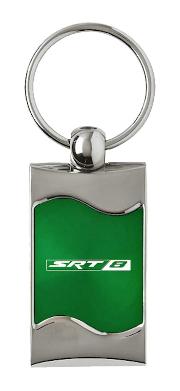 Dodge SRT-8 Rectangular Wave Key Fob - Green