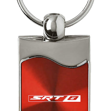 Dodge SRT-8 Rectangular Wave Key Fob - Red