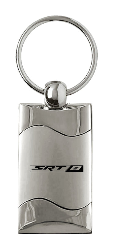 Dodge SRT-8 Rectangular Wave Key Fob - Silver