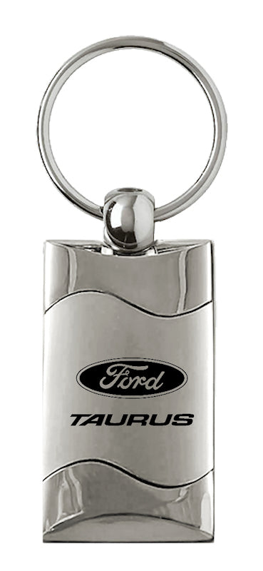 Ford Taurus Rectangular Wave Key Fob - Silver