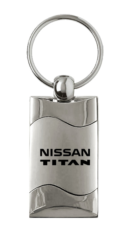 Nissan Titan Rectangular Wave Key Fob - Silver
