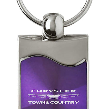 Chrysler Town & Country Rectangular Wave Key Fob - Purple