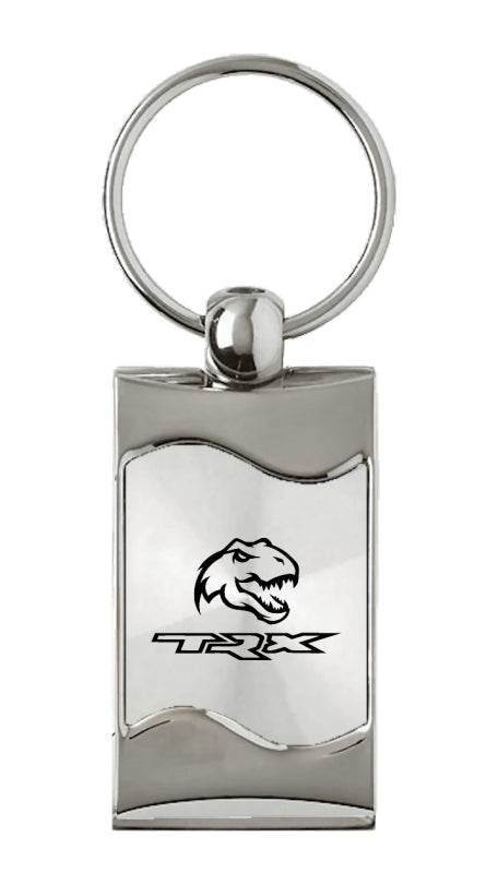 Ram TRX Dino Rectangular Wave Key Fob - Silver