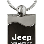 Jeep Wrangler Rectangular Wave Key Fob - Black