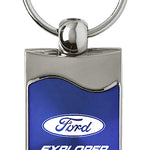 Ford Explorer Rectangular Wave Key Fob - Blue