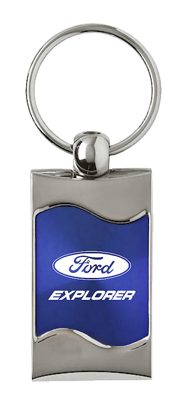 Ford Explorer Rectangular Wave Key Fob - Blue